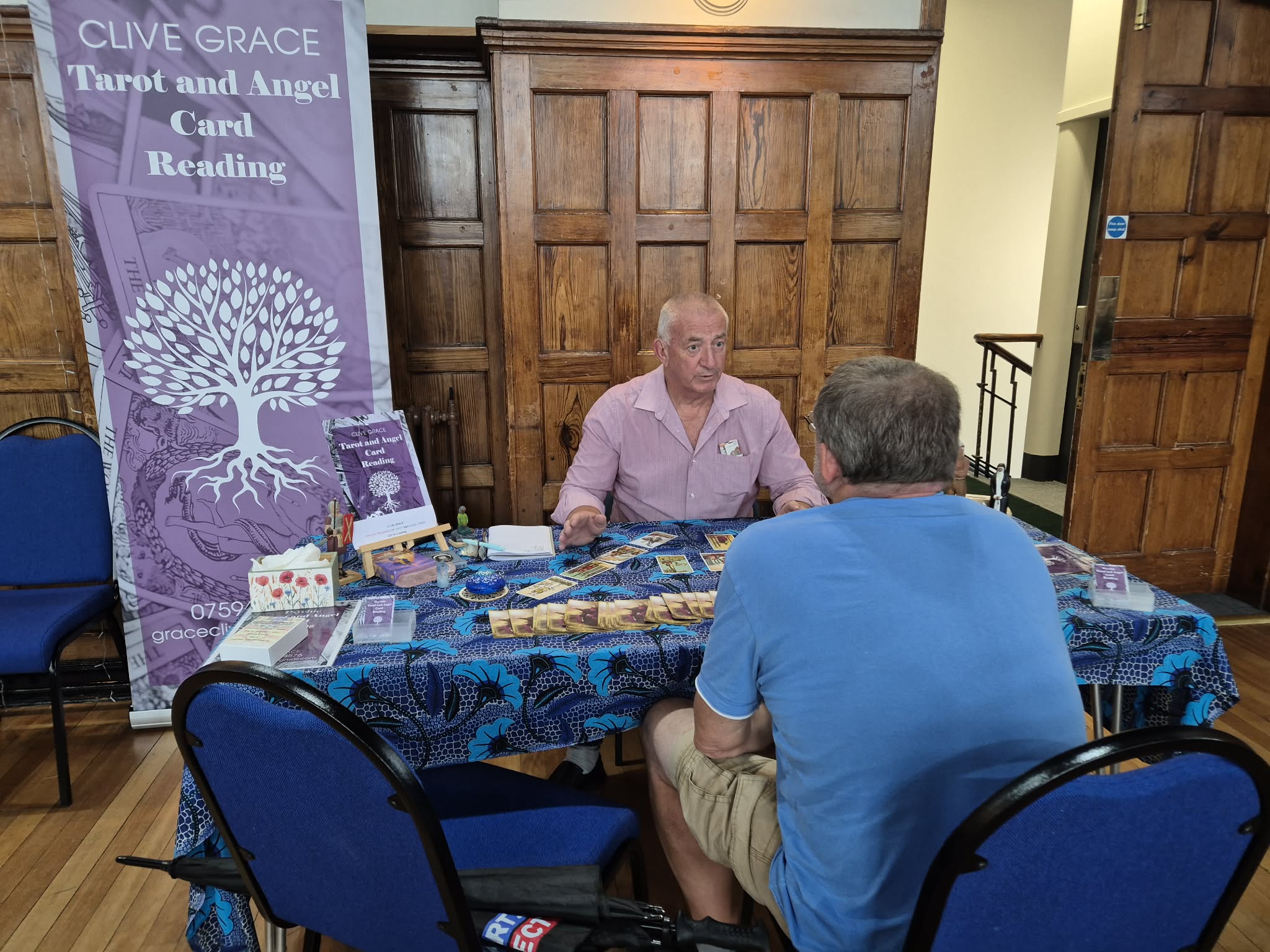 Clive giving a reading